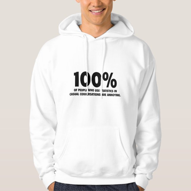 100 procent av de människor som Användor statistik Hoodie (Framsida)