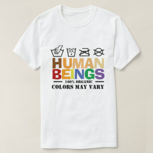 100 procent av mänskligt färg kan variera jämställ t shirt