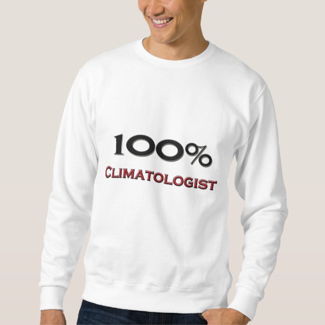 100 procent Climatologist Långärmad Tröja (Framsida)