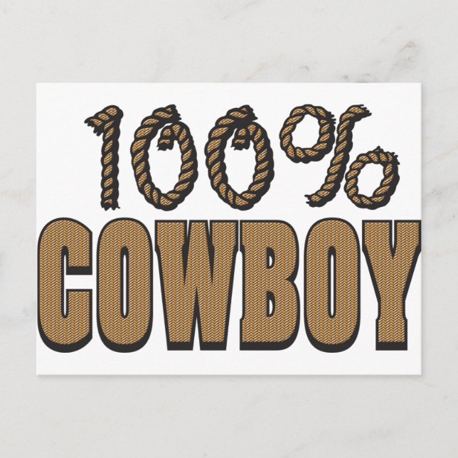 100 procent cowboy vykort (Framsida)