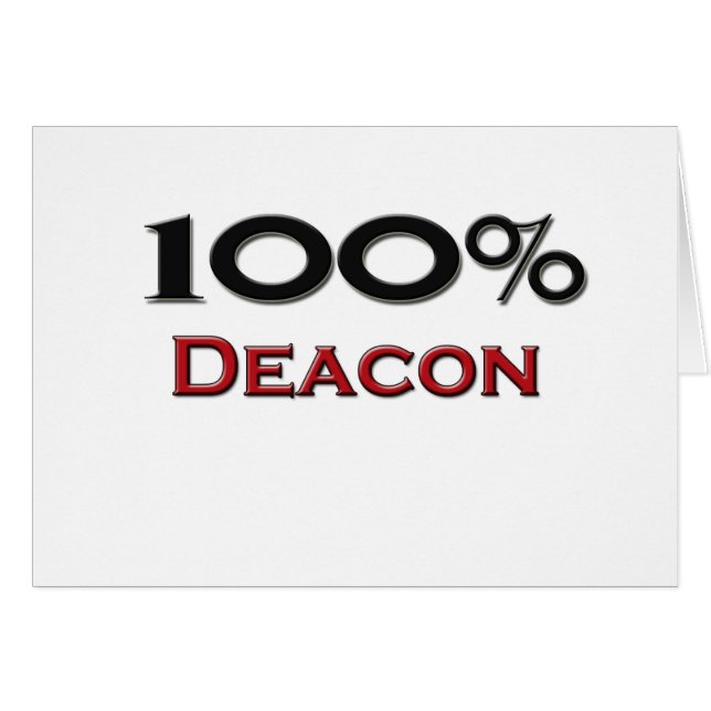 100 procent Deacon Hälsningskort (Framsidan Horizontal)