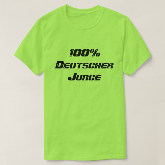 100 procent Deutscher Junge 100-percens tysk pojke Tee Shirt (Design framsida)