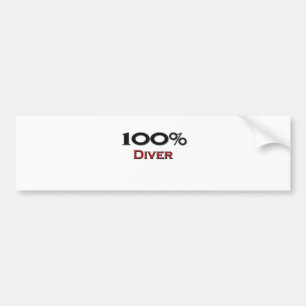 100 procent dykare bildekal