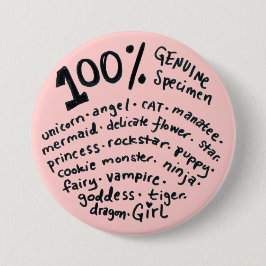 100 Procent Egentlig Specimen Flickknapp Knapp
