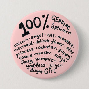 100 Procent Egentlig Specimen Flickknapp Knapp