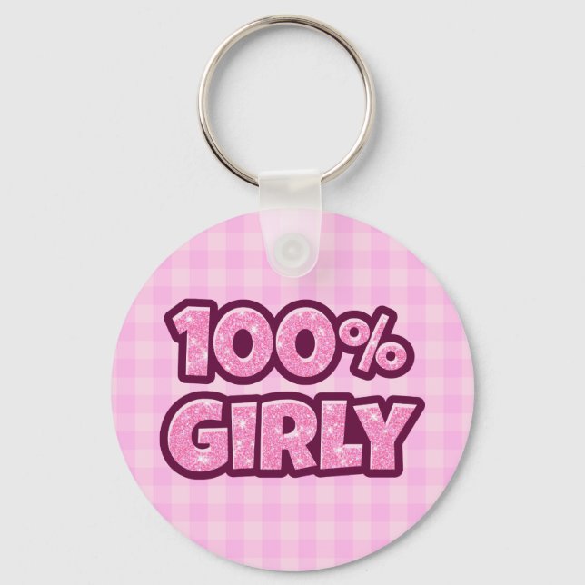 100 procent Girly Nyckelring (Framsida)