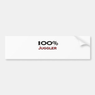 100 procent jonglör bildekal