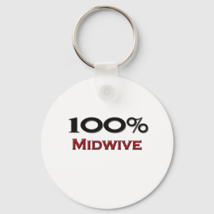 100 procent Midwive Nyckelring