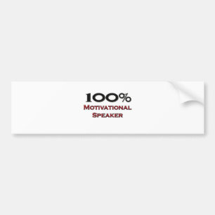 100 procent Motivational högtalare Bildekal