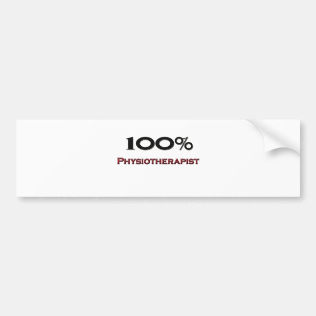 100 procent Physiotherapist Bildekal (Framsidan)