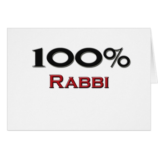 100 procent rabbin hälsningskort (Framsidan Horizontal)
