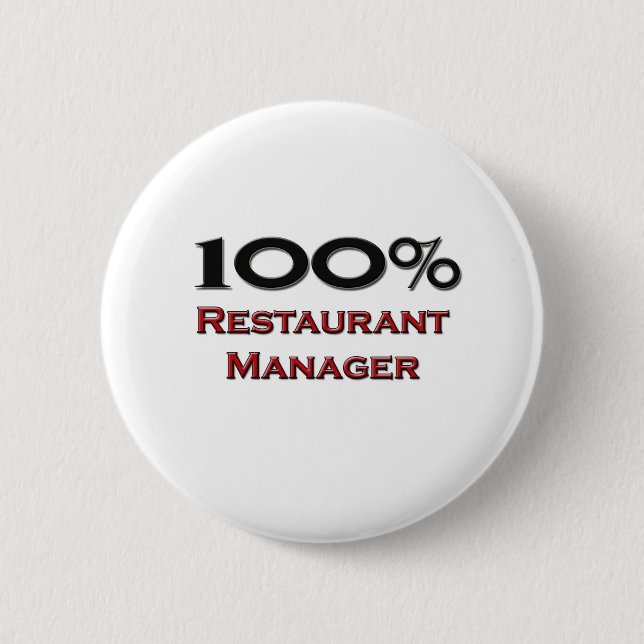 100 procent restaurangchef knapp (Framsida)