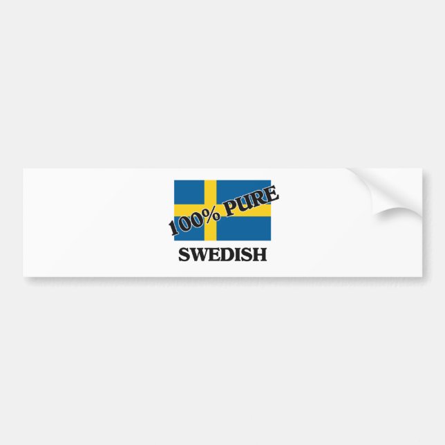 100 procent SVENSK Bildekal (Framsidan)
