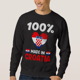 100 Procent Tillverkad I Kroatien Kroatiska Pojkar Lång Ärmad Tröja