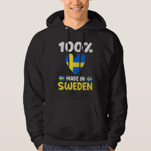100 Procent Tillverkad I Sverige Svenska Pojkar Fl Hoodie