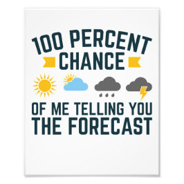 100 procents chans för mig att berätta prognosen f fototryck