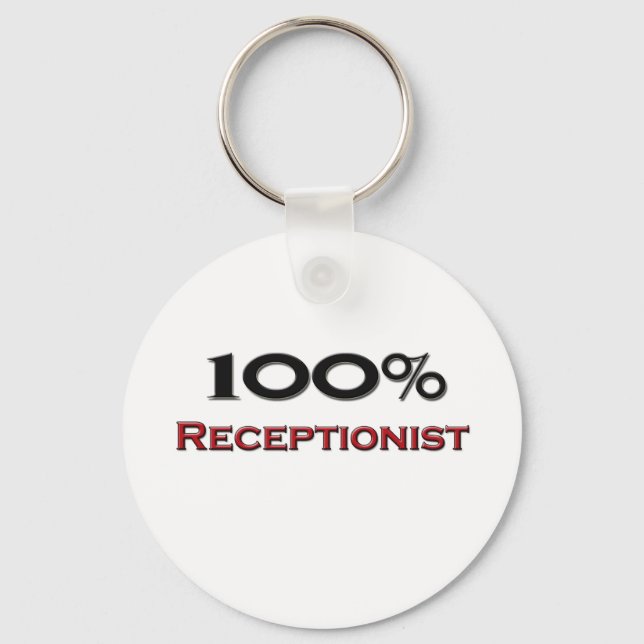 100 procents receptionist nyckelring (Framsida)