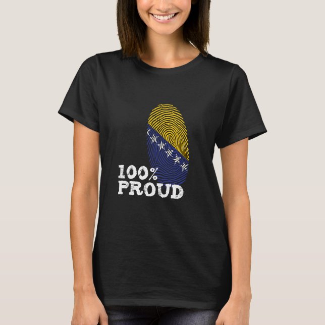 100 Proud Bosnia Herzegovina flag for Proud Bosnia T Shirt (Framsida)