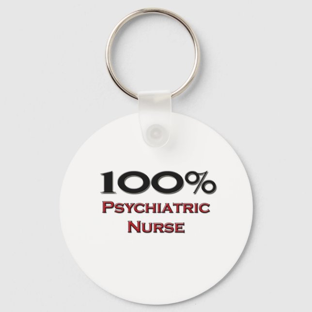 100 % Psykiska sjuksköterskor Nyckelring (Framsida)