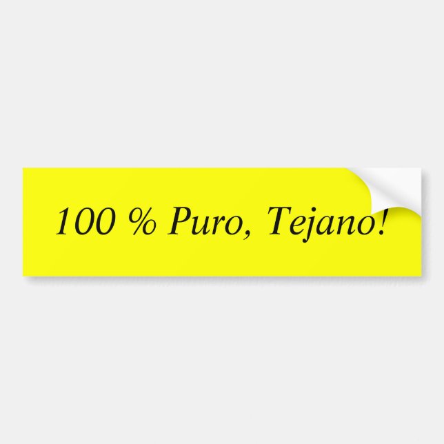 100% Puro, Tejano! Bildekal (Framsidan)