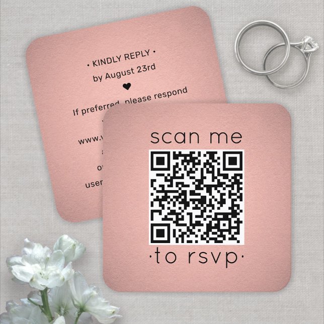 100 QR OSA Faux Ro guldfack Fyrkantigt Visitkort (Skapare uppladdad)