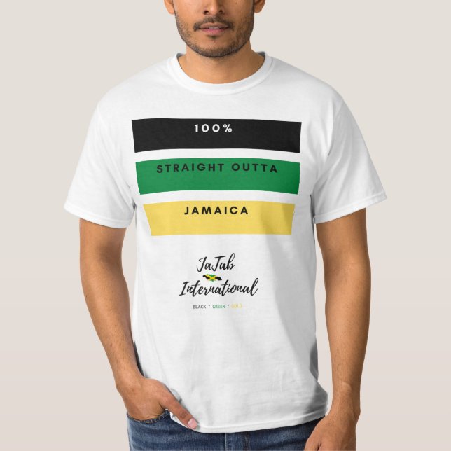100 % Rakare Outta Jamaica T-Shirt (Framsida)