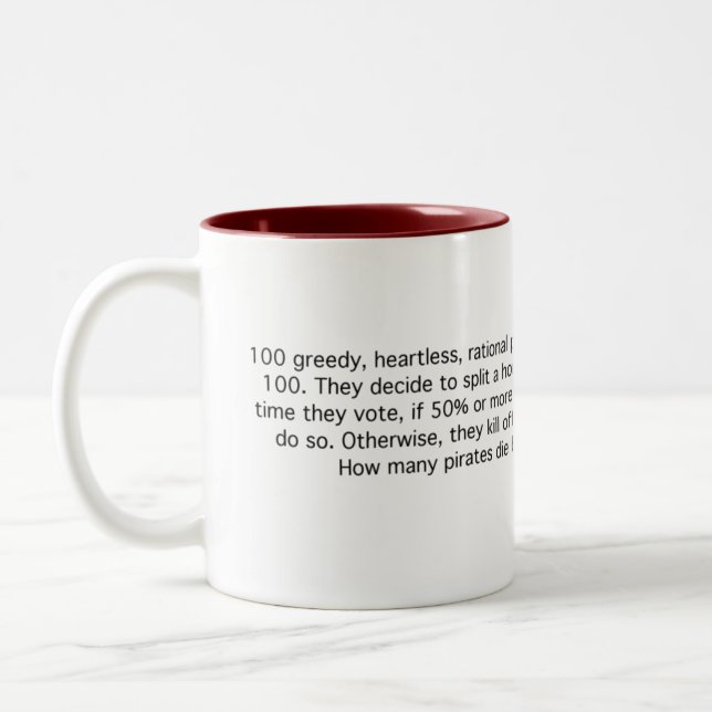 100 rationella pirater Två-Tonad mugg (Vänster)