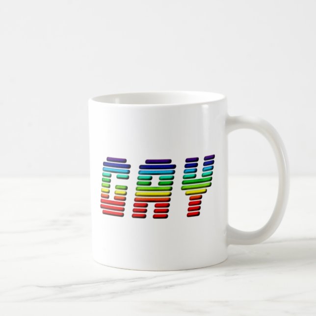 100 % regnbågstipografi Gay pride Kaffemugg (Höger)
