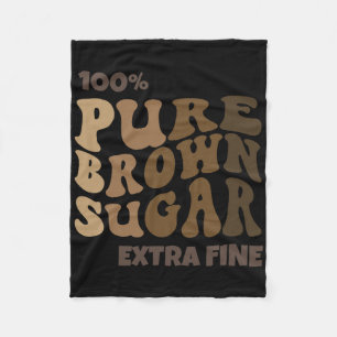 100% ren brun socker melanin stolt svart historia fleecefilt