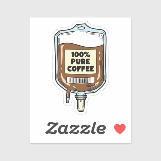 100 % ren kaffe klistermärken (Ark)