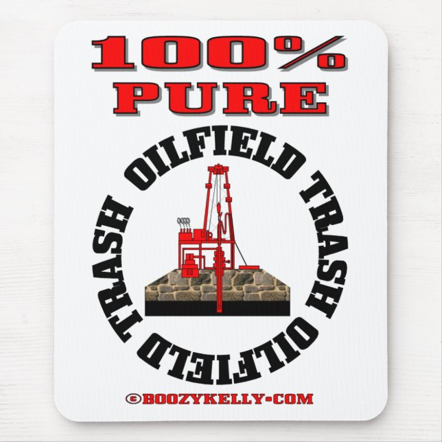 100% rena Oilfieldsopor, oljeplattform Mousepad, Musmatta (Framsidan)