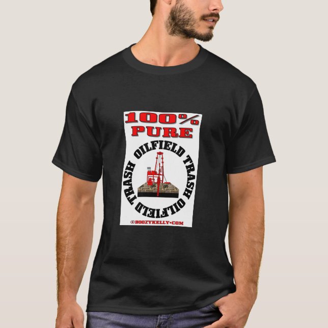 100% rena oilfieldsopor som borrar riggskjortan, t-shirt (Framsida)
