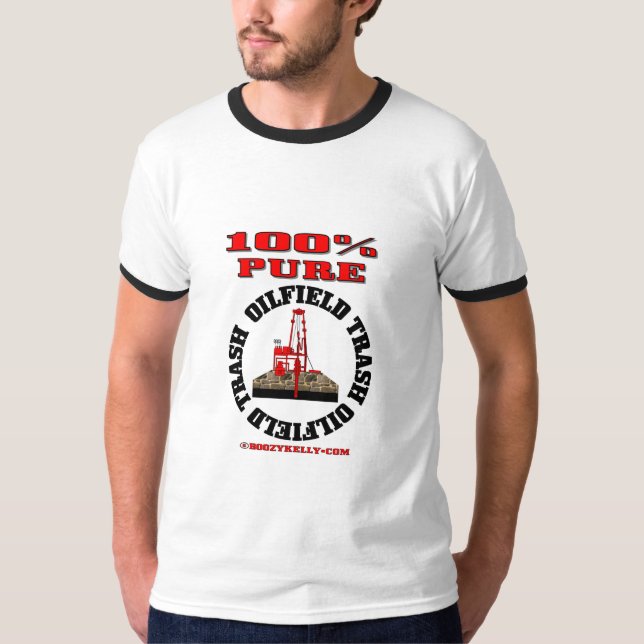 100% rena Oilfieldsopor som borrar riggT-tröja, T Shirt (Framsida)