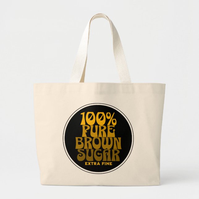 100 % rent brunt socker Melanin Unisex Jumbo Tygkasse (Framsidan)