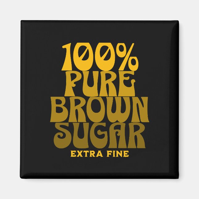 100 % rent brunt socker Melanin Unisex Magnet (Framsidan)