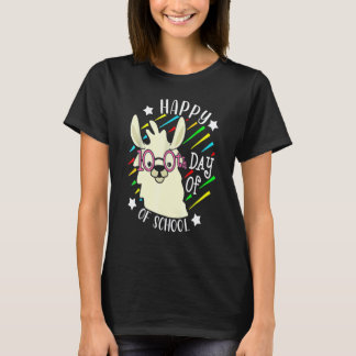 100 roliga skolalamor Llama 100:e dagen Te T Shirt