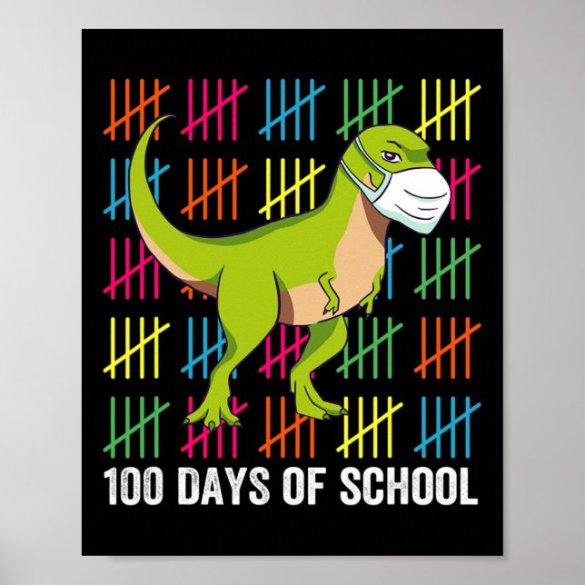 100 Roligt Lärarboys i skoldosinosaur Poster (Framsidan)