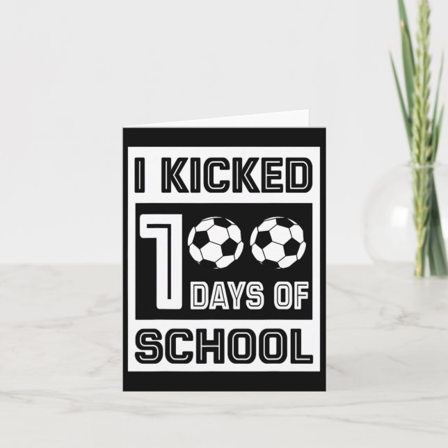 100 Roligtar i skolan 100 dagar för fotboll Kort (Framsida)