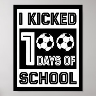 100 Roligtar i skolan 100 dagar för fotboll Poster