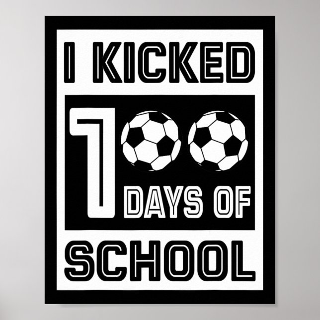 100 Roligtar i skolan 100 dagar för fotboll Poster (Framsidan)