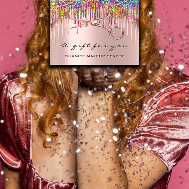 100 sakademins hairdresser Holograph Rainbow Visitkort (Ri-Detersivo)