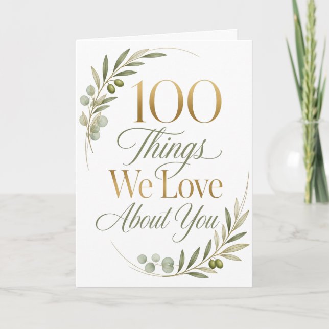100 saker vi älskar med dig kort (Framsida)