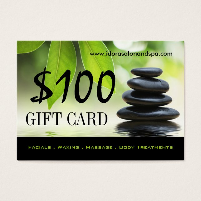 100 - Salon Gift Card Visitkort (Framsidan)