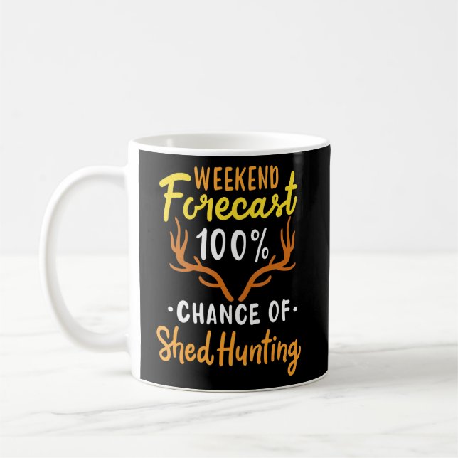 100 Shed Hunting - Antlers Shed Hunting Kaffemugg (Vänster)