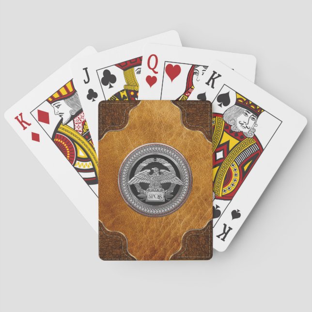 [100] Silver romersk kejsardöme över Medallion Casinokort (Baksidan)