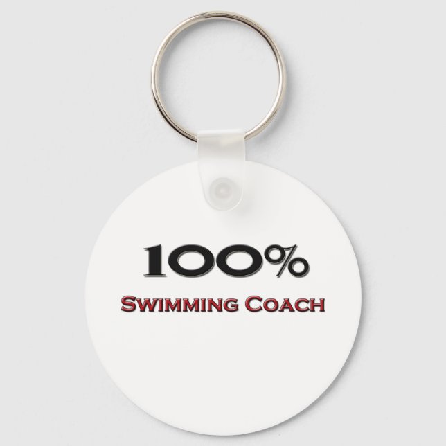 100 % simmande coach nyckelring (Framsida)