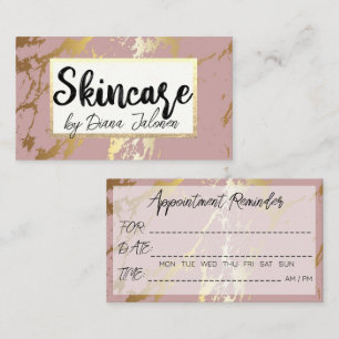 100 Skincare Möte påminnelse Ro Marble Visitkort