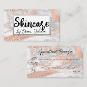100 Skincare Möte påminnelse Ro Marble Visitkort