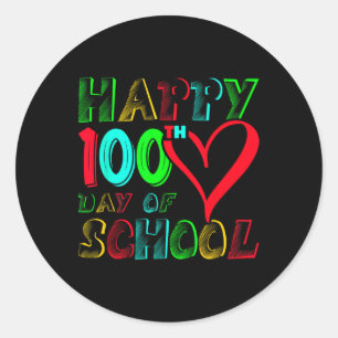 100 skoldag 100 dagar Cute Studenter Boys Gi Runt Klistermärke