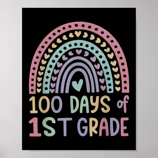 100 skoldag 1:a Klass, 100 dagar, smartare eldstäd Poster (Framsidan)
